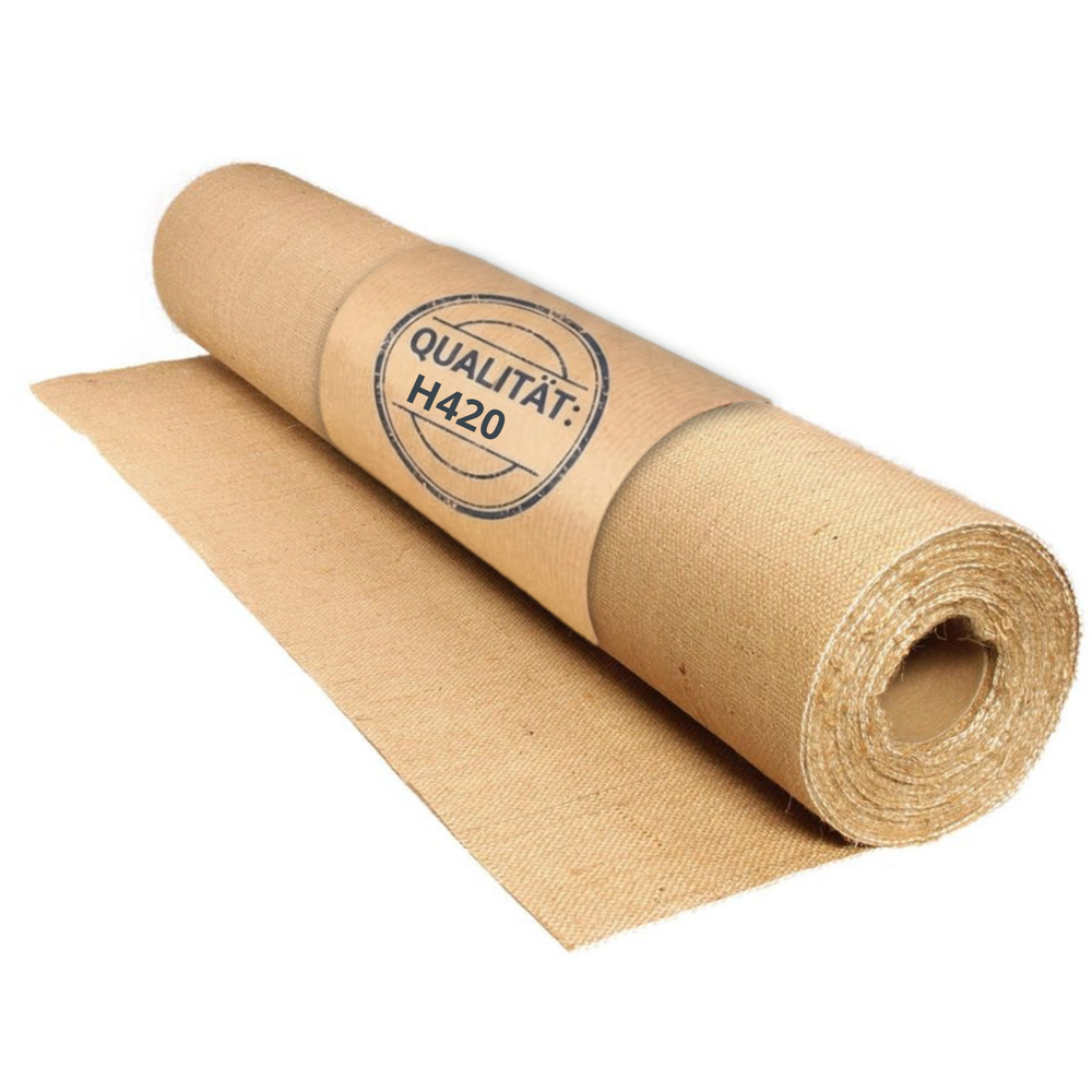 25 Meter Rolle / 25m² Jute Stoff | Sackleinen 420g/m² | 100cm breit