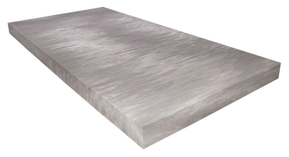 Schaumstoff Platte Grau 200cm x 100cm x 10cm RG 35/50 fest | Polsterstoffe  & Möbelstoffe - Ihr Fachhandel für Polstermaterial
