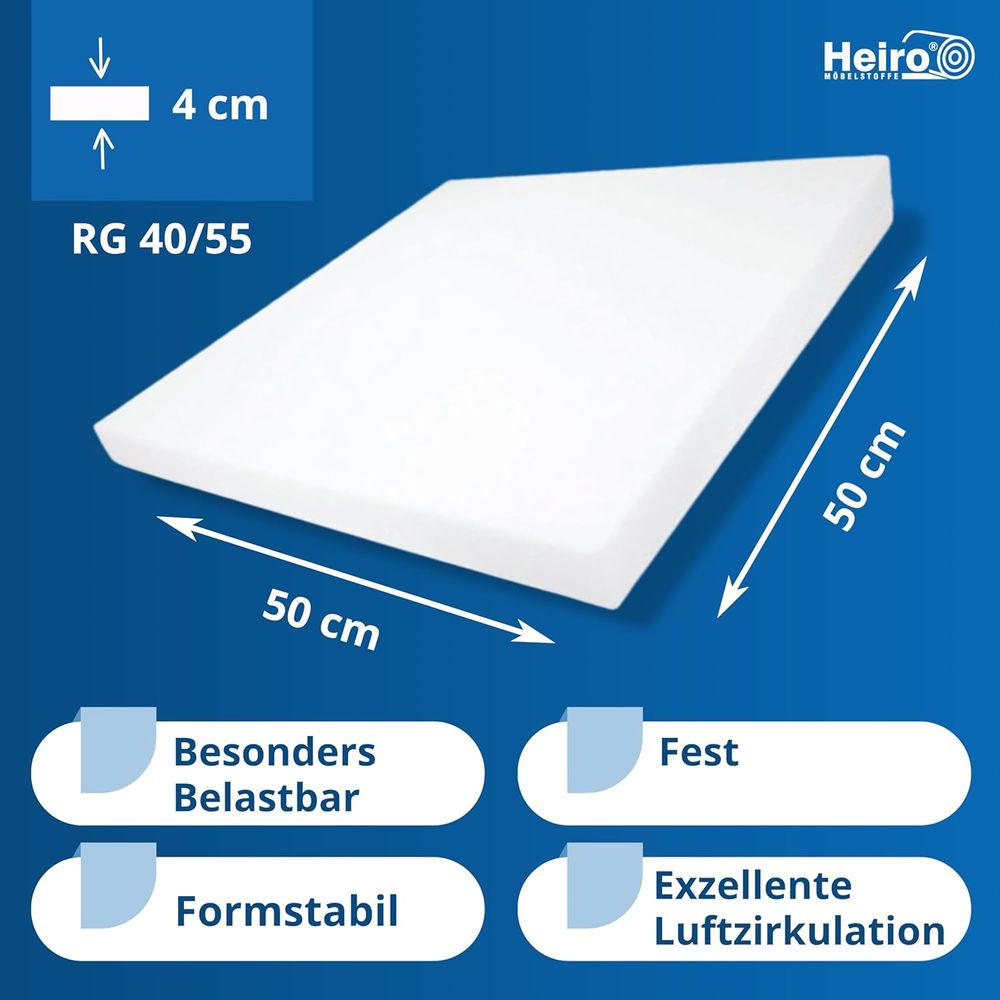 FoamRush Polsterkissen-Schaumstoff – Hochdicht, 3,8 Cm X 61 Cm X 304,8 Cm, Made In USA