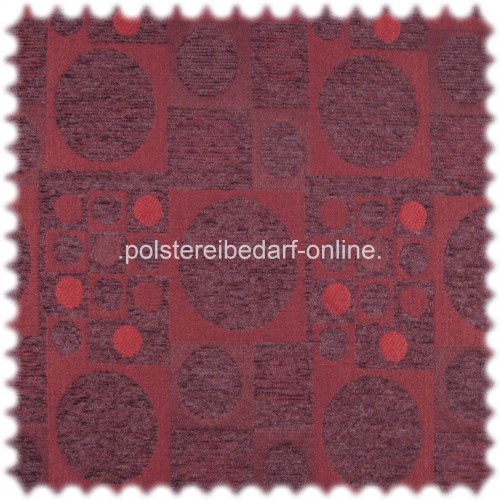 AKTION Chenille Flachgewebe Möbelstoff Point Bordeaux / Violett