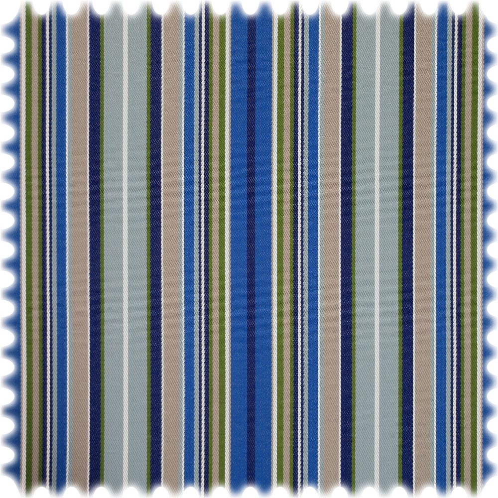 AKTION Reststück 1,90 Meter UV Beständiger Outdoor & Boot Möbelstoff Solar Stripe Signalblau mit Sanitized Ausrüstung
