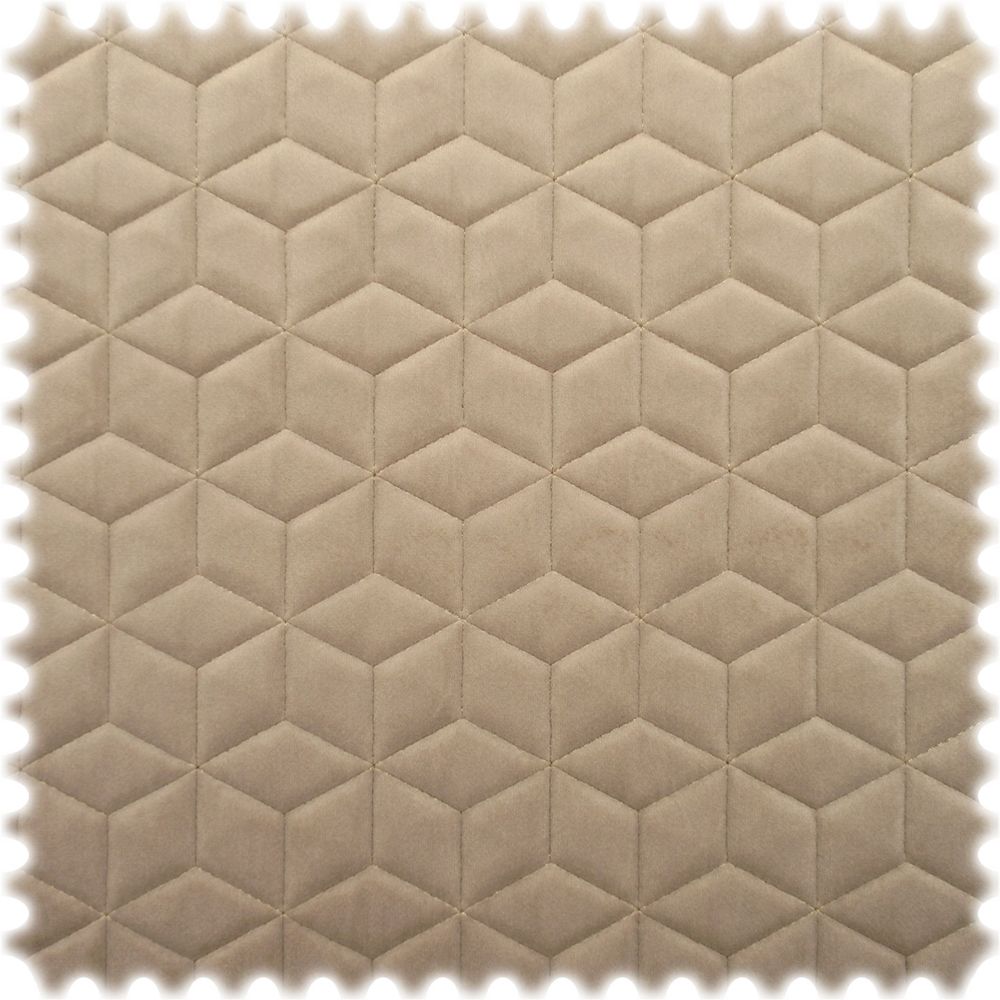 Samt Velours Stepp Möbelstoff New York Beige mit Fleckschutz