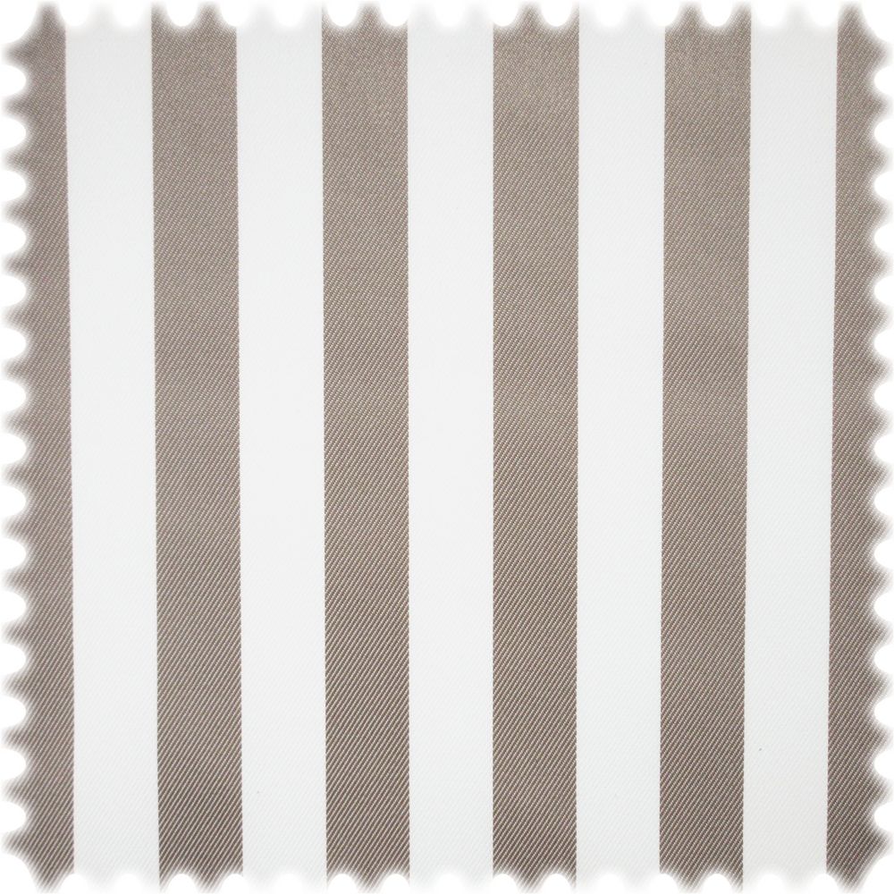 UV Beständiger Outdoor Möbelstoff Sunset Stripes Taupe / Weiß